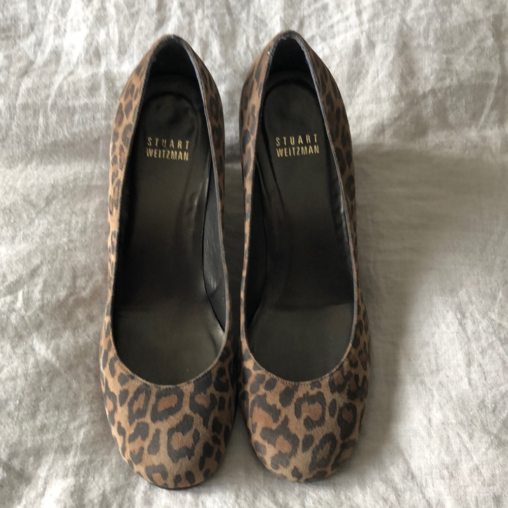 Stuart Weitzman Leopard Wedges sz 71/2